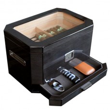Octodor Glass Top Humidor by Case Elegance 100 Count Octodor Glass Top Humidor by Case Elegance 100 Count